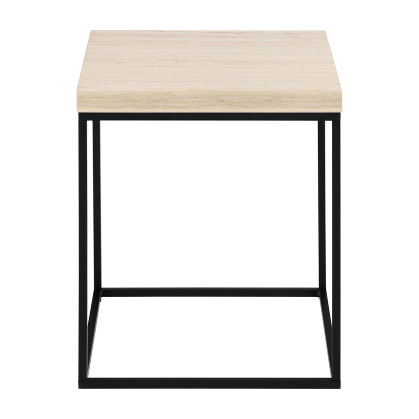 Barossa Side Table - Square - Travertine Effect
