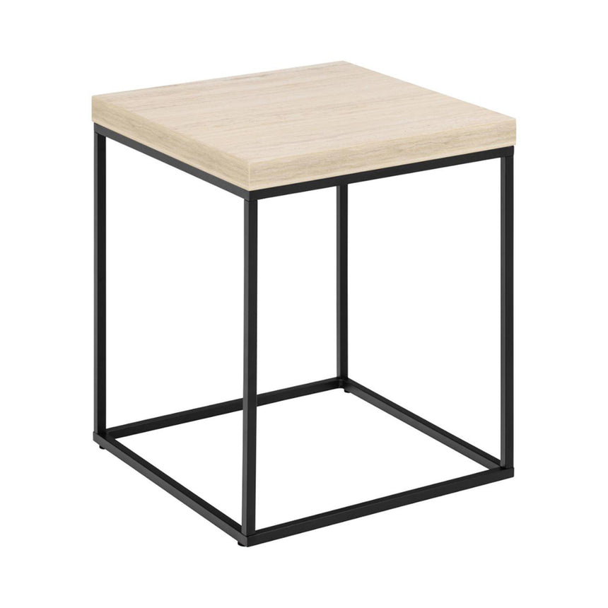 Barossa Side Table - Square - Travertine Effect