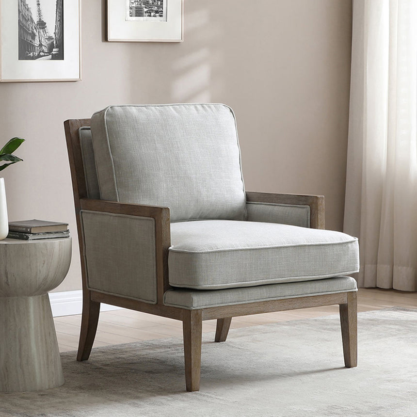 Attra Grey Fabric Armchair