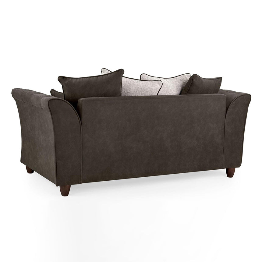 Aoife Brown Faux Leather 2 Seater Sofa