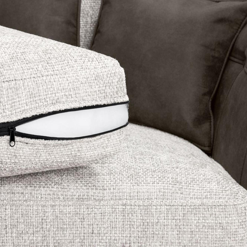 Aoife Brown Faux Leather Armchair