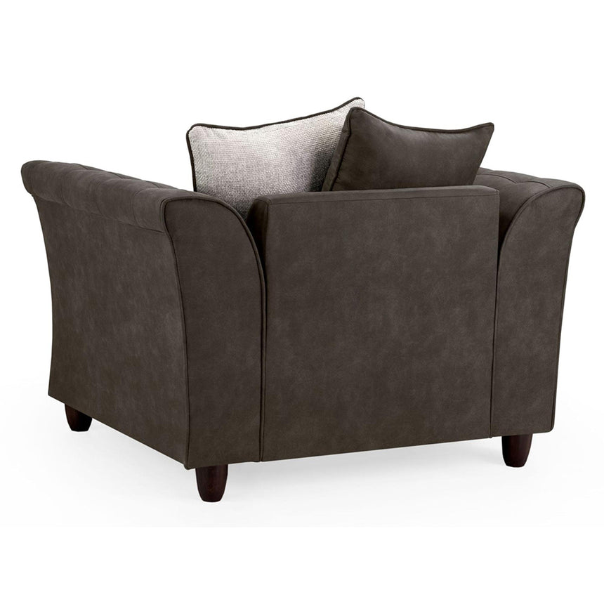 Aoife Brown Faux Leather Armchair