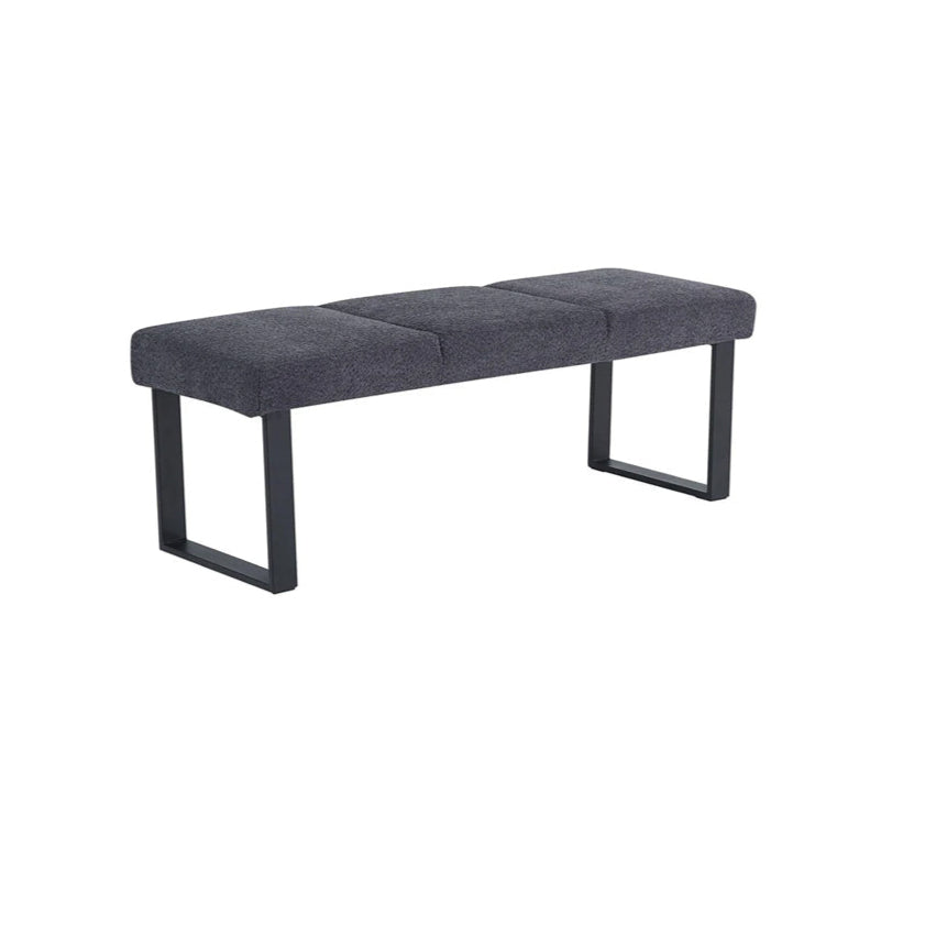 Janet Dark Grey Fabric Dining Bench