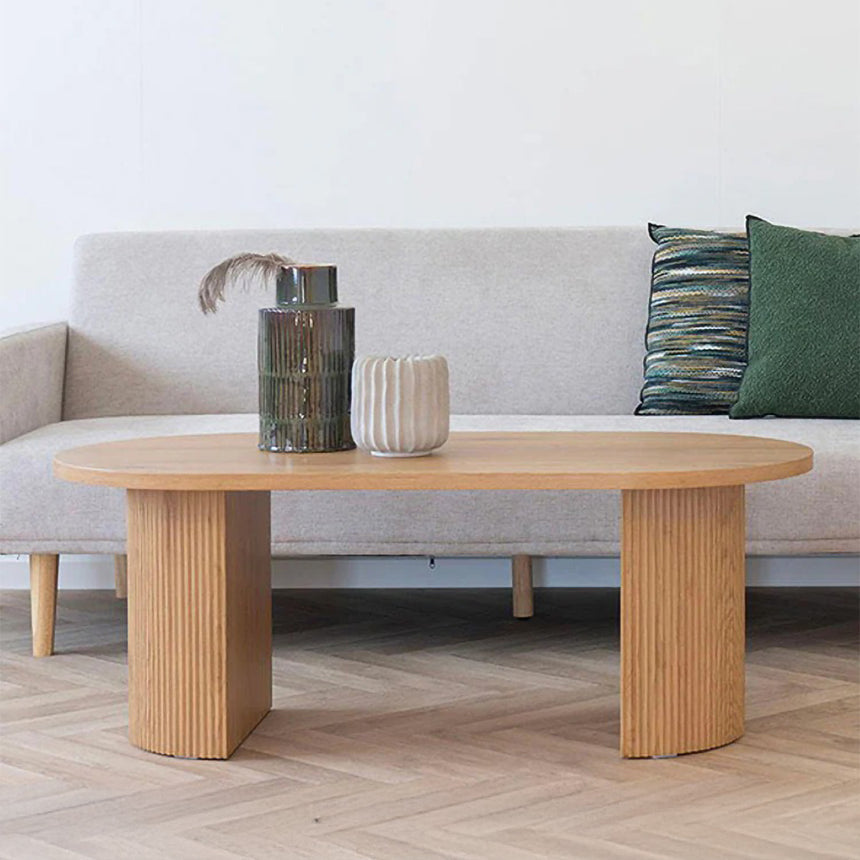 Boavista Natural Wood Oval Coffee Table