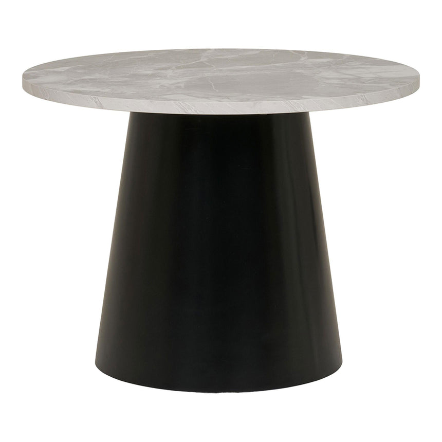 Brito Coffee Table - Round - Grey - Marble Effect
