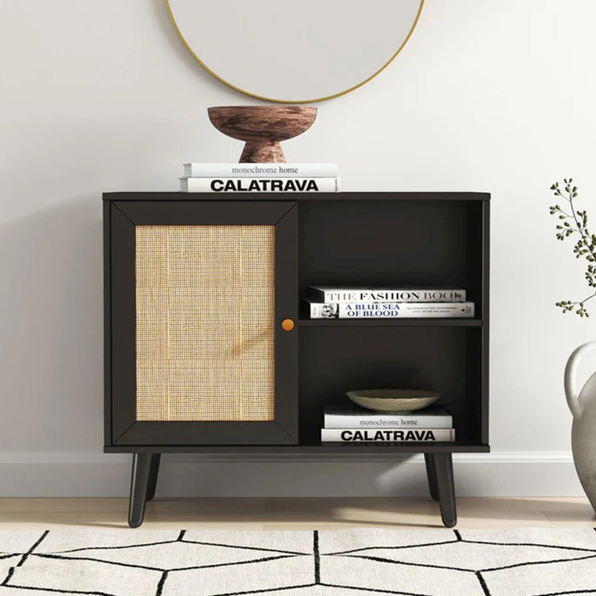 Brittany Woven Rattan 1 Door Cabinet