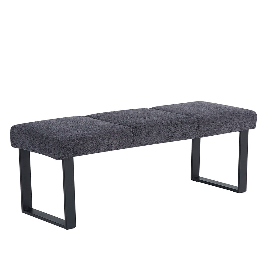 Bronx Dining Bench - Dark Grey Fabric