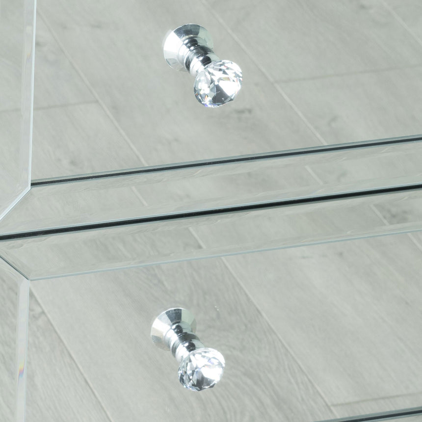 Como Mirrored 6 Drawer Wide Chest