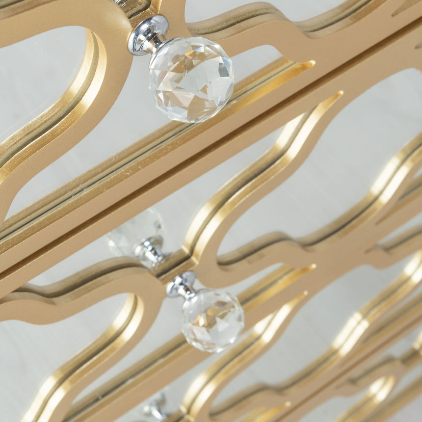 Bari Mirrored Gold Trim TV Unit