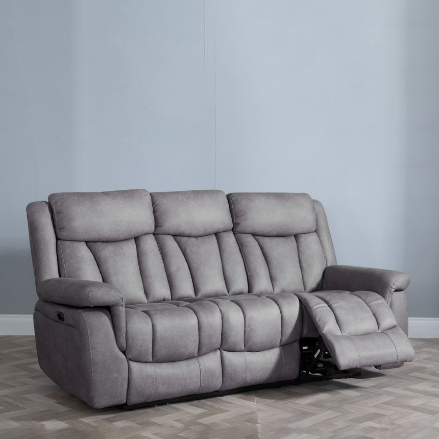 Jessica Fabric 3 Seater Electric Recliner Sofa