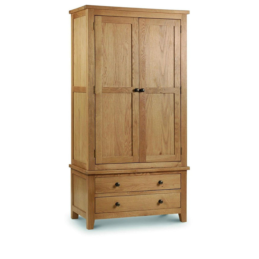 California Oak 2 Door 2 Drawer Double Wardrobe