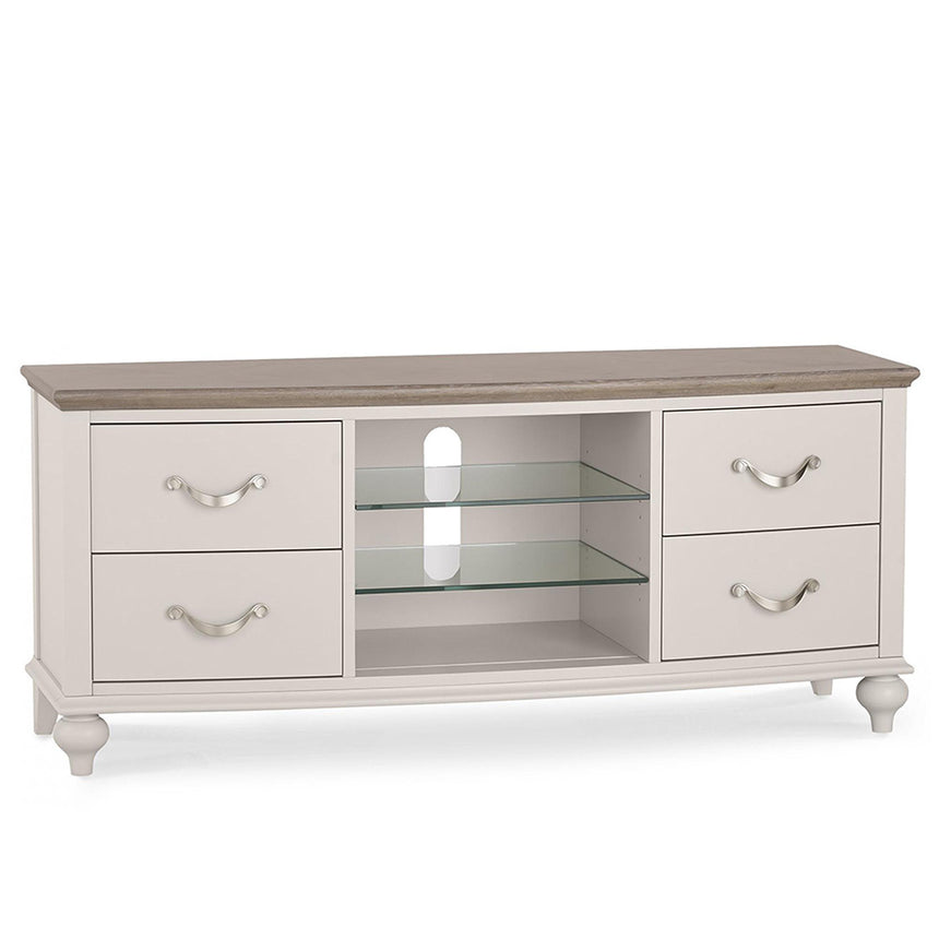 Carolina Grey Washed Oak and Soft Grey Entertainment Unit 43in Plasma