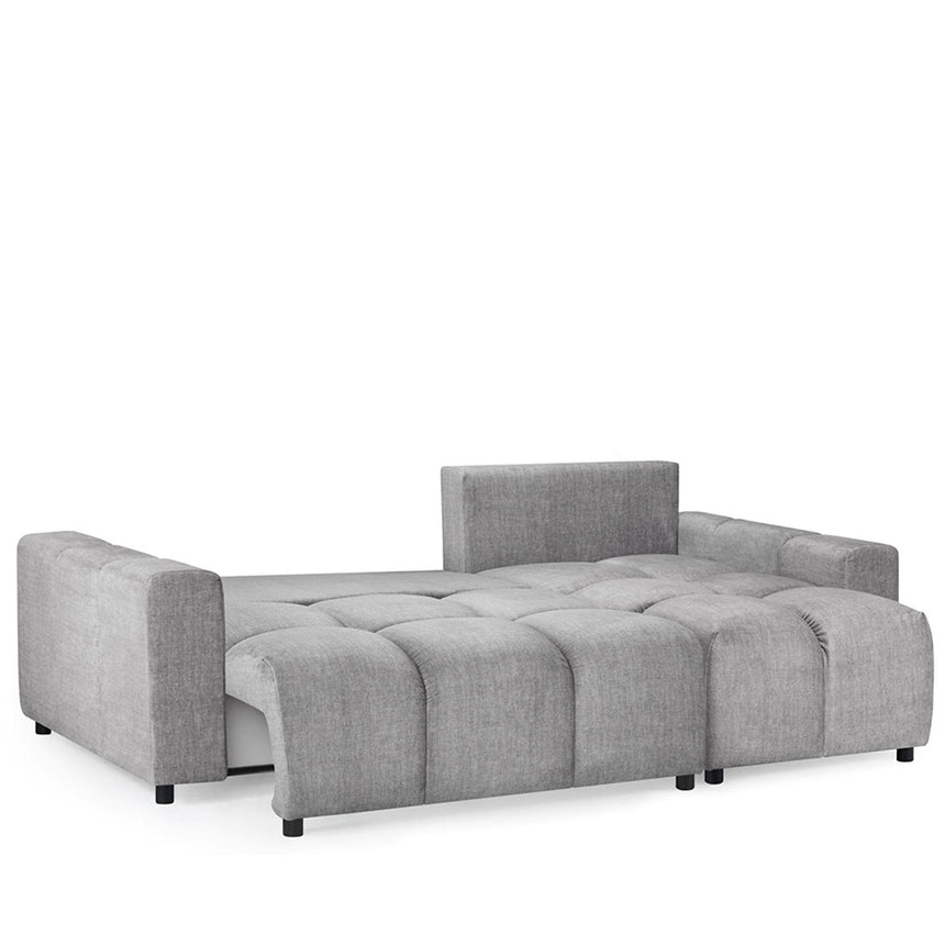 Celine Grey Fabric Right Hand Facing Corner Sofabed with Storage
