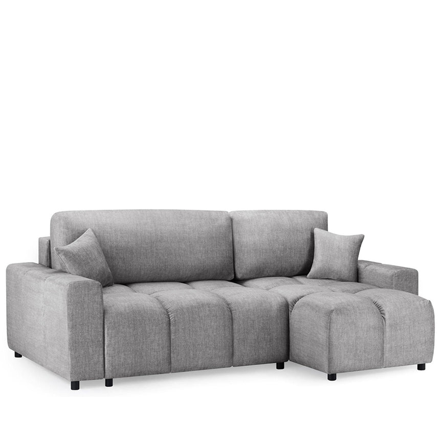 Celine Grey Fabric Right Hand Facing Corner Sofabed with Storage