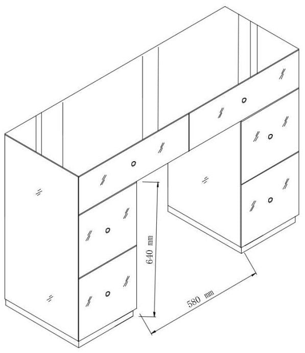 Chelsea Dressing Table - 6 Drawer - Mirrored