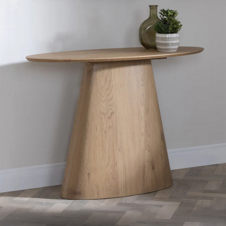 Chiswick Oval Console Table with Pedestal Base