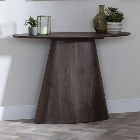 Chiswick Oval Console Table with Pedestal Base