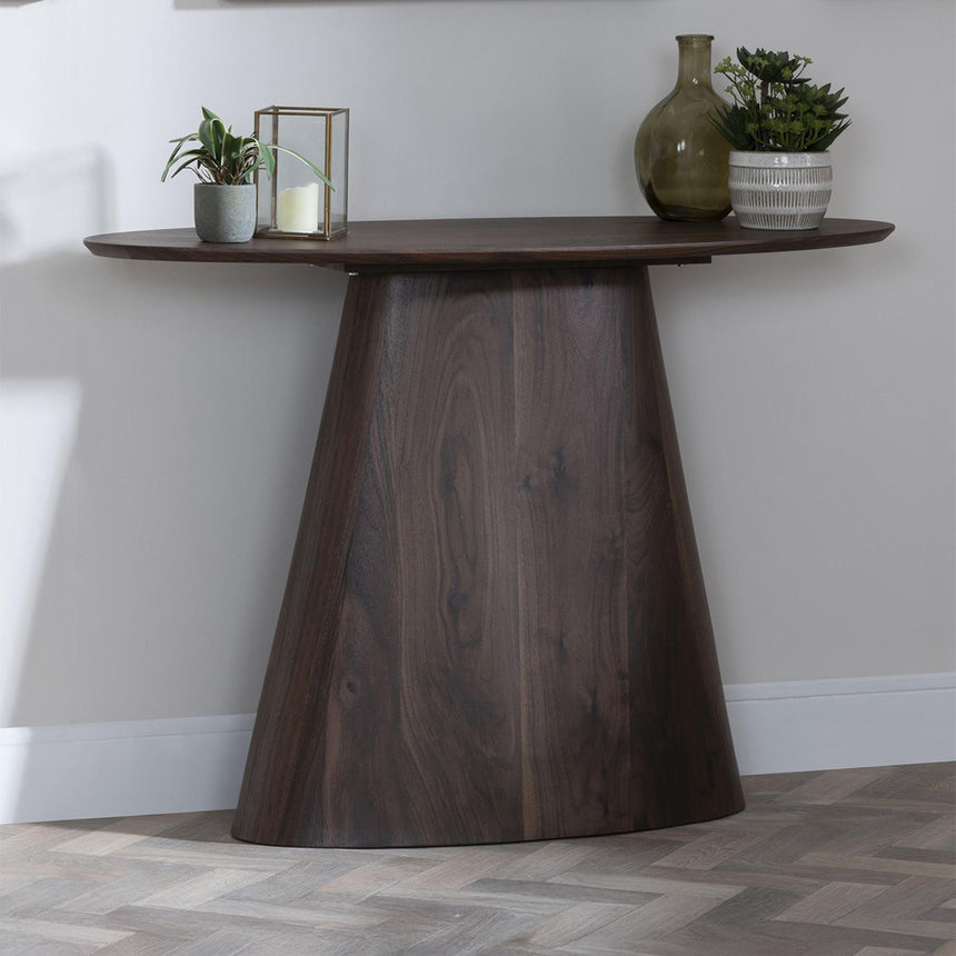 Chiswick Oval Console Table with Pedestal Base