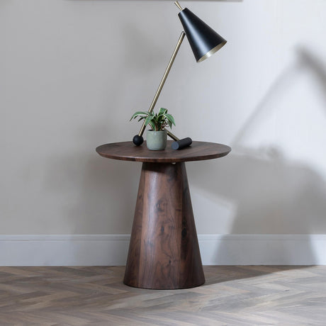 Chiswick Round End Table with Pedestal Base
