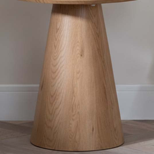 Chiswick Oak Round End Table with Pedestal Base