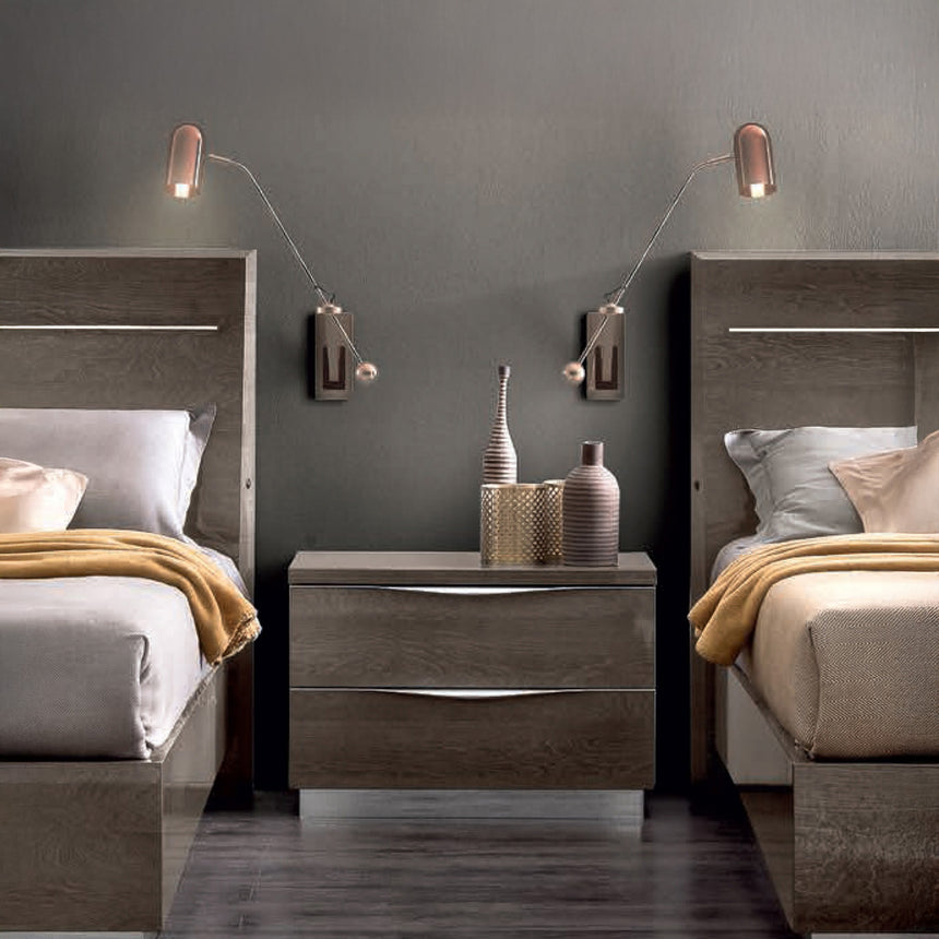 Colorado Italian 2 Drawer Bedside Cabinet