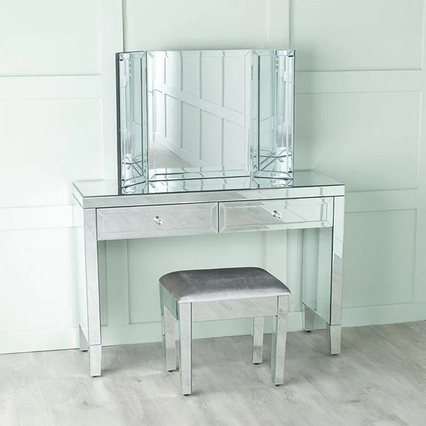 Como Mirrored 2 Drawer Dressing / Console Table