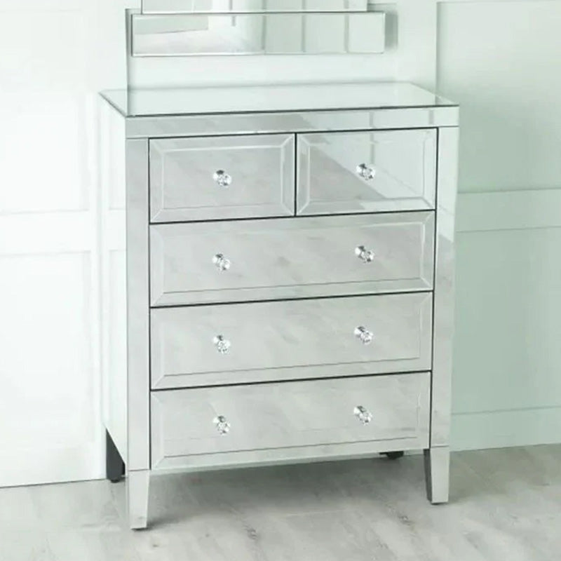 Como Mirrored 3+2 Drawer Chest