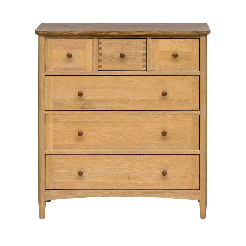 Connecticut Natural Oak 3 Over 3 Drawer Chest