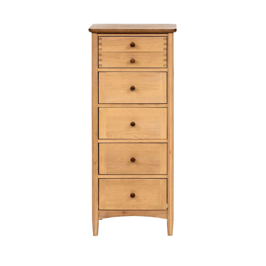Connecticut Natural Oak 5 Drawer Chest