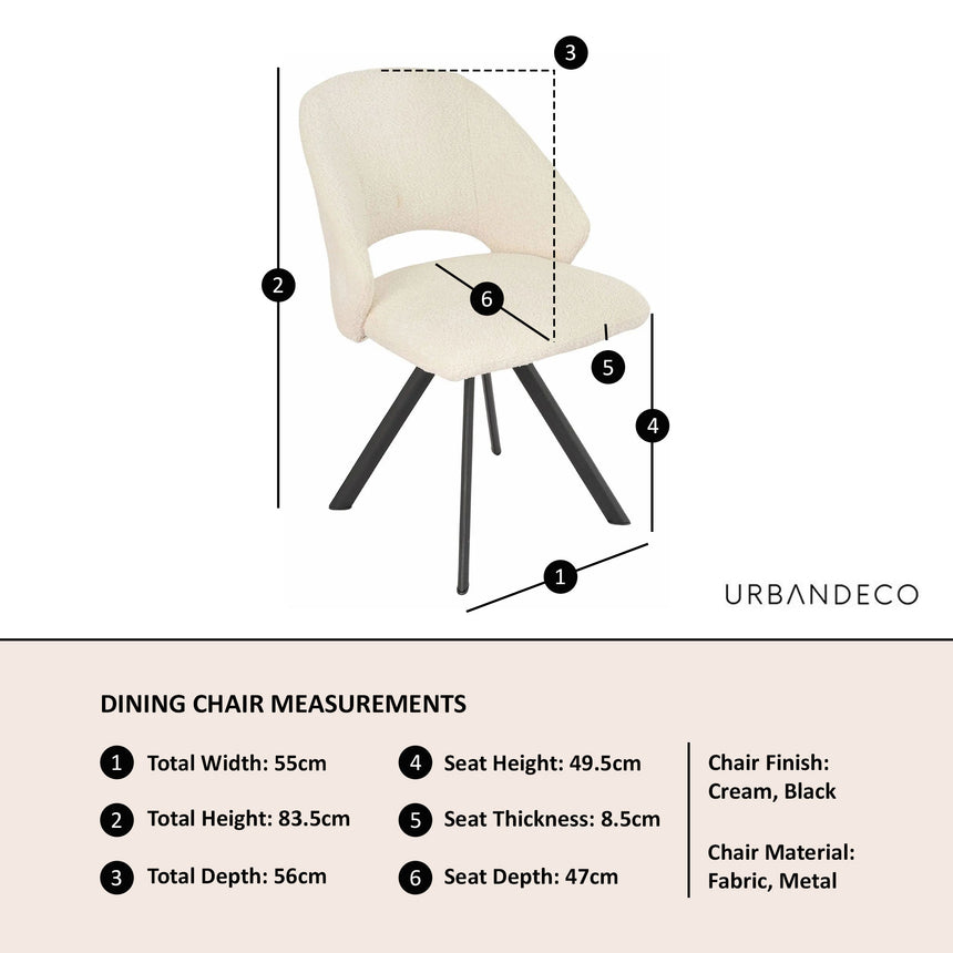 Burano Velvet Fabric Swivel Dining Chair with Black Legs