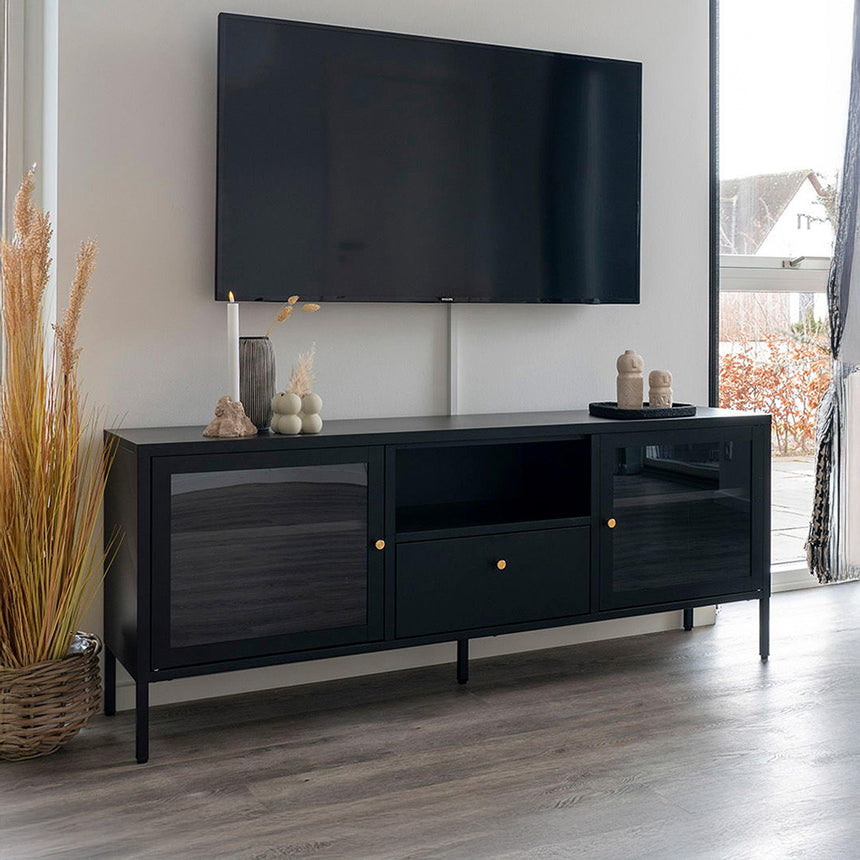 Dalby Black Metal TV Unit