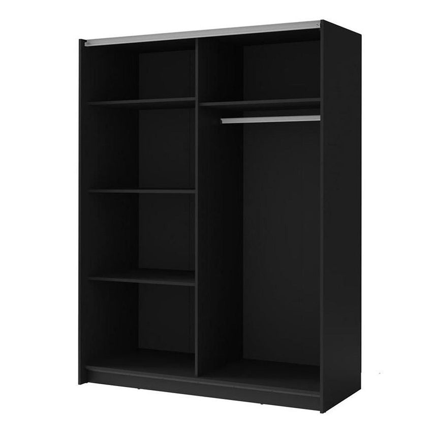 Brona Black Oak 2 Door Sliding Wardrobe
