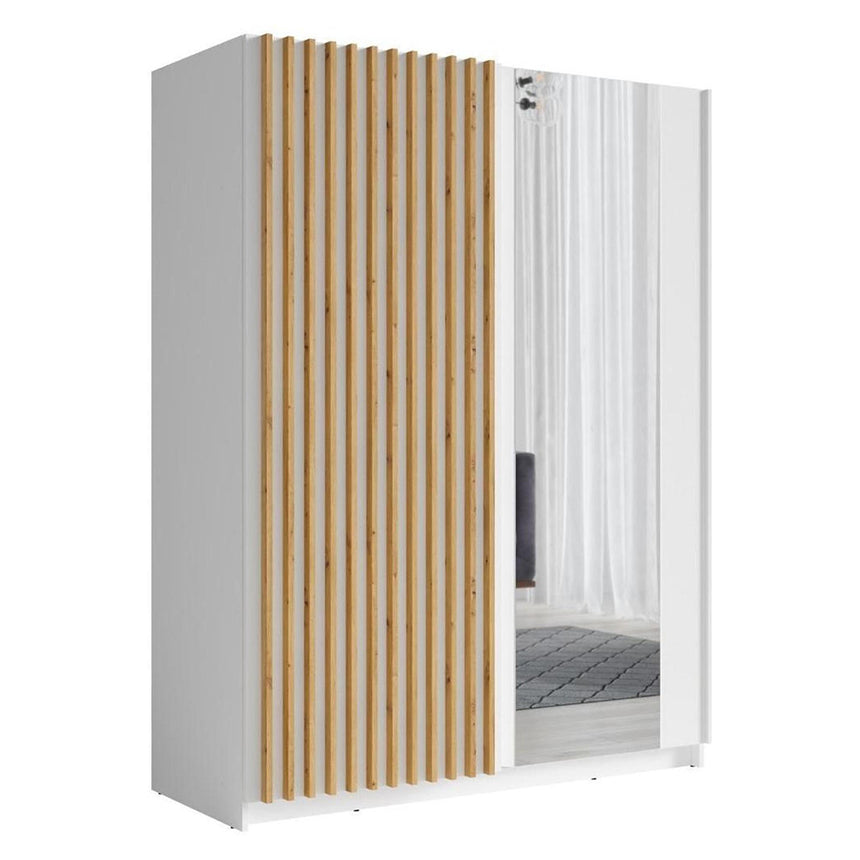 Brona White Oak 2 Door Sliding Wardrobe