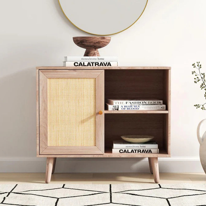 Brittany Woven Rattan 1 Door Cabinet