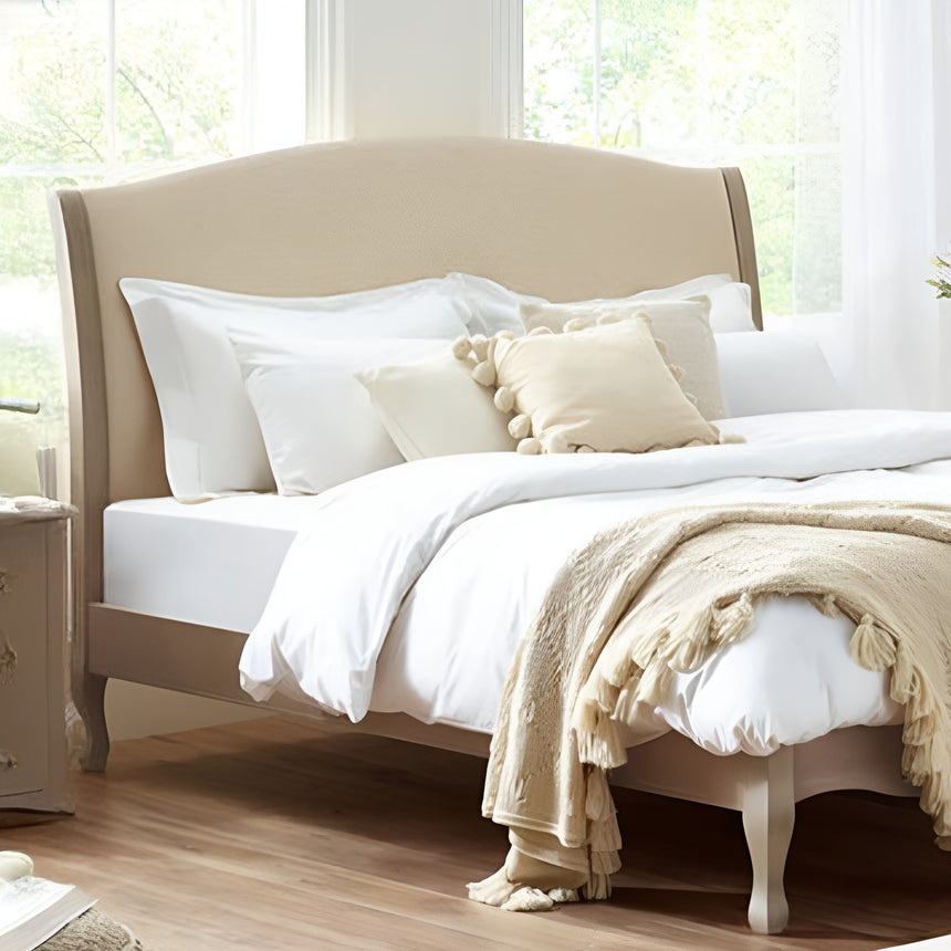 Georgia Oak French Style Bed - Sizes Available