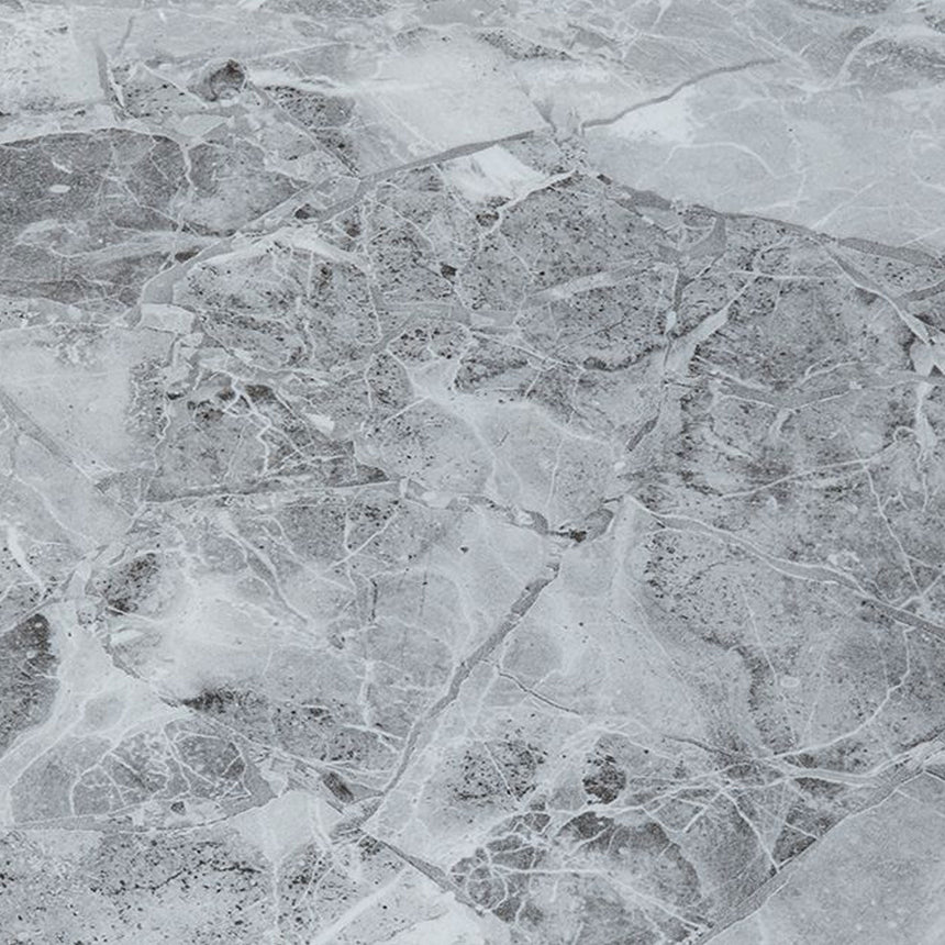 Seattle Grey Marble and Chrome Console Table with Ring Base