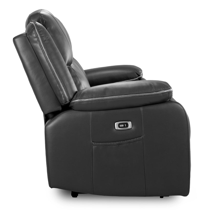 Calliope Black Faux Leather Electric Recliner 2 Seater Sofa