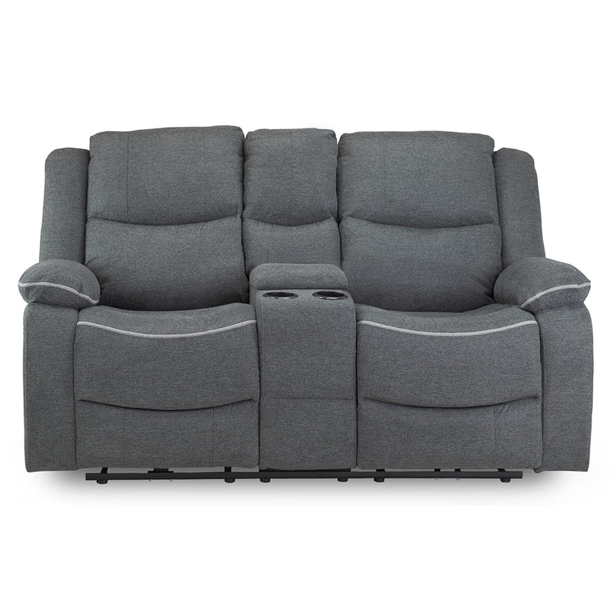 Calliope Graphite Fabric Electric Recliner 2 Seater Sofa