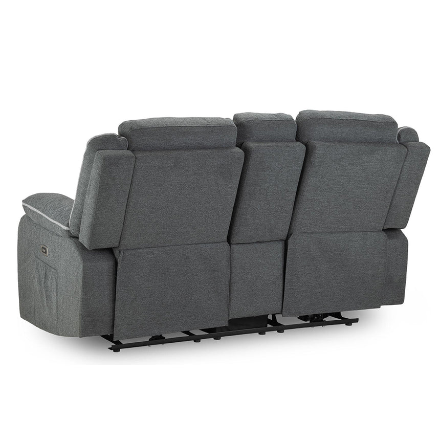Calliope Graphite Fabric Electric Recliner 2 Seater Sofa