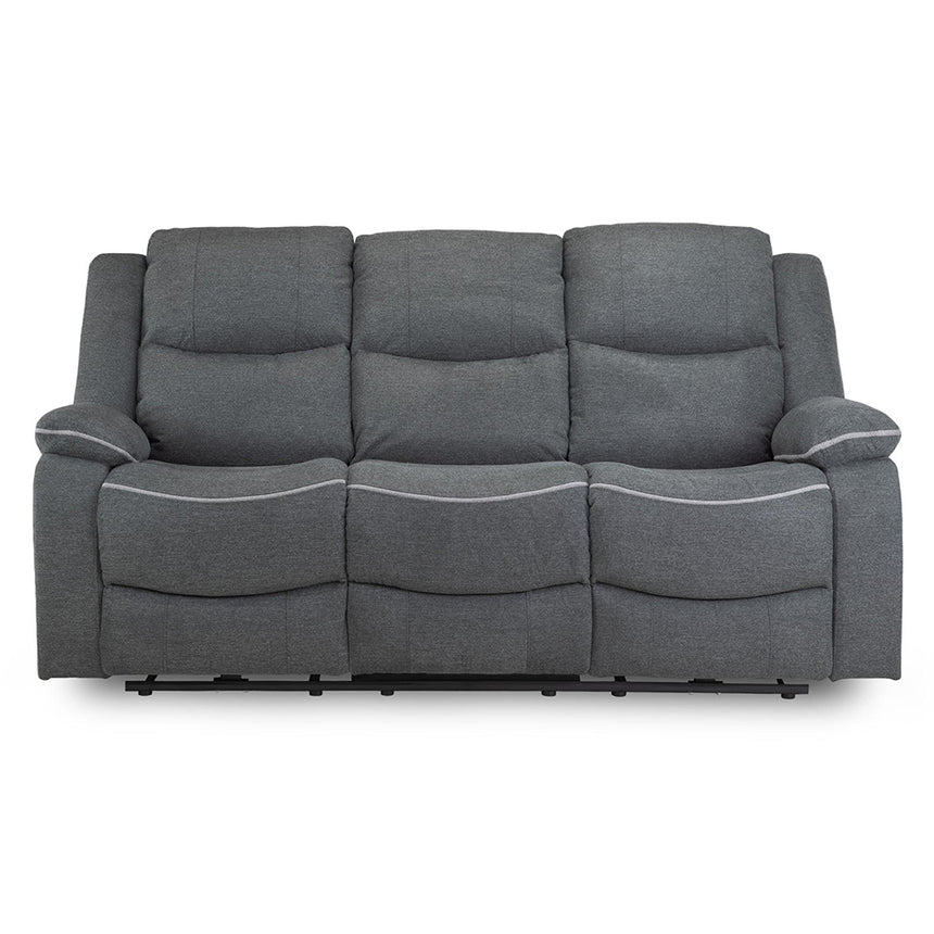 Calliope Graphite Fabric Electric Recliner 3 Seater Sofa