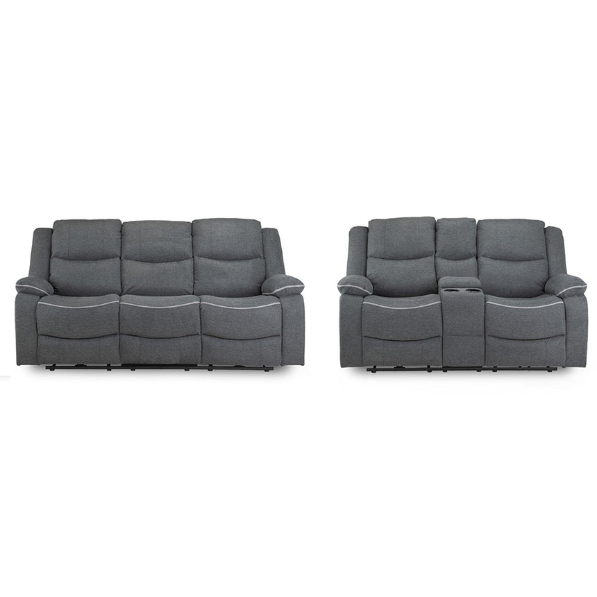 Calliope Graphite Fabric Electric Recliner 3+2 Seater Sofa