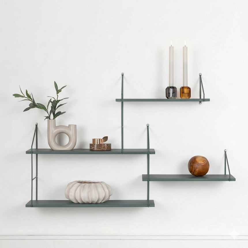 Harlem Wall Shelf - Green Wood