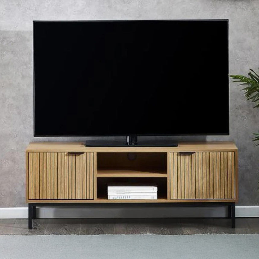 Hawaii Oak Ribbed 2 Door TV Unit