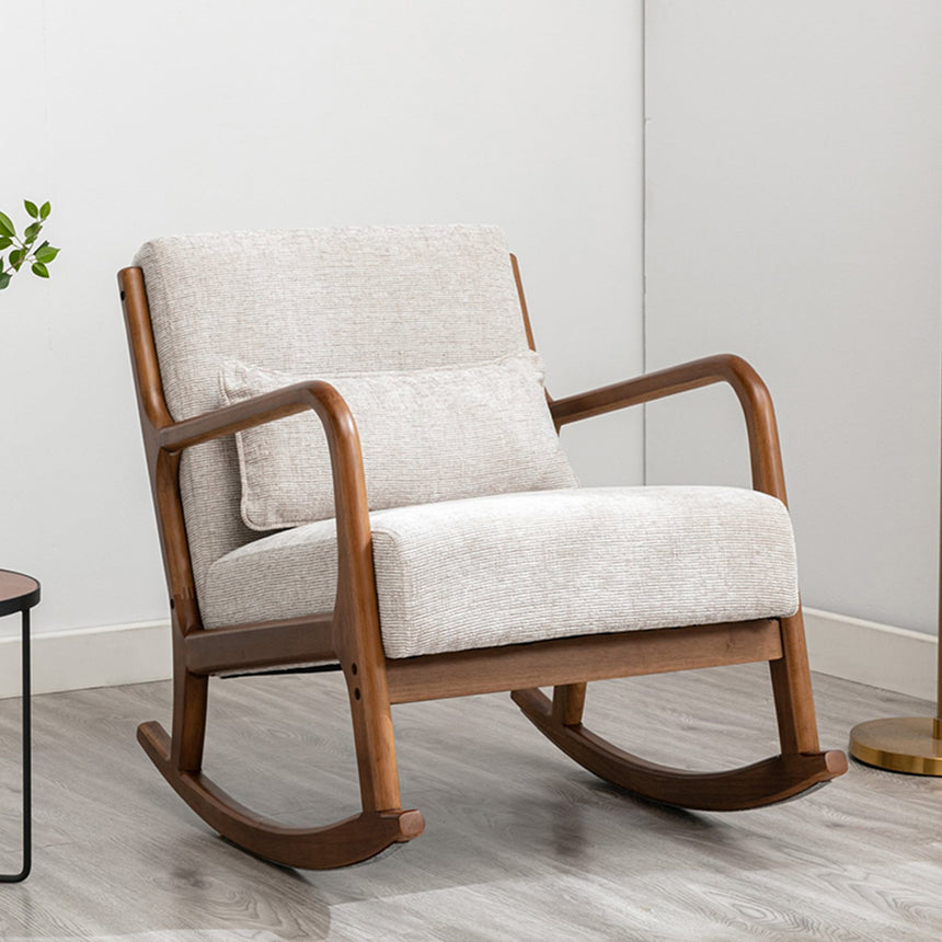 Adeline Natural Cream Fabric Rocking Armchair