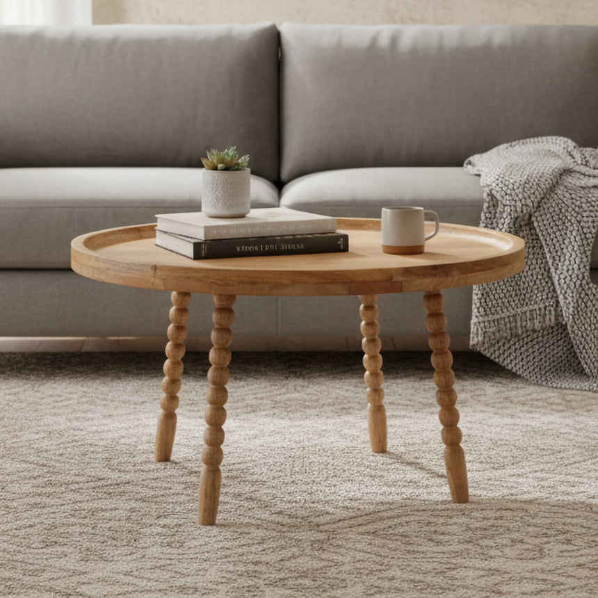 Jammu Mango Wood Round Coffee Table