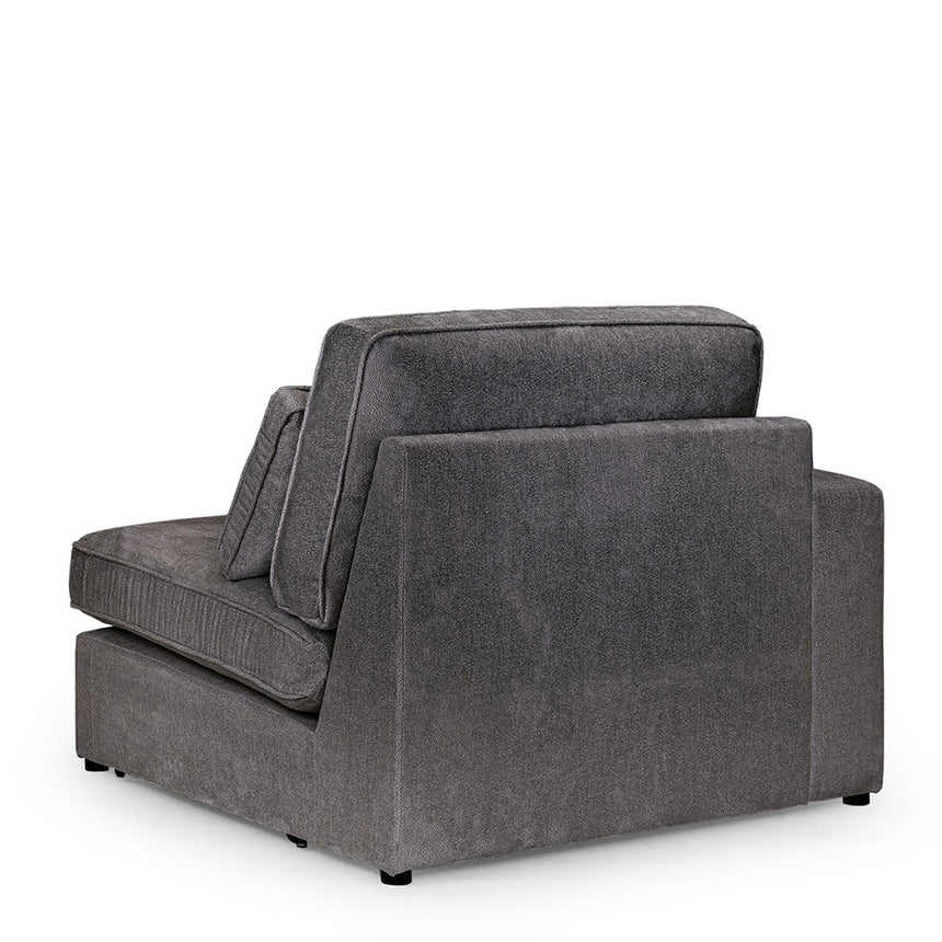 Carmel Grey Fabric Left Hand Facing Modular Arm Chair