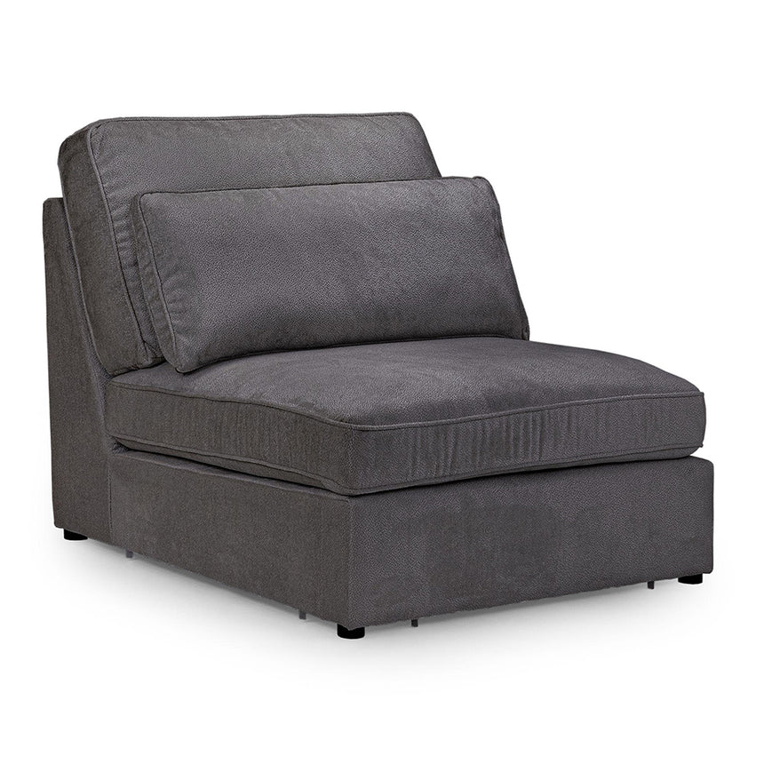 Carmel Grey Fabric Modular Armless Chair