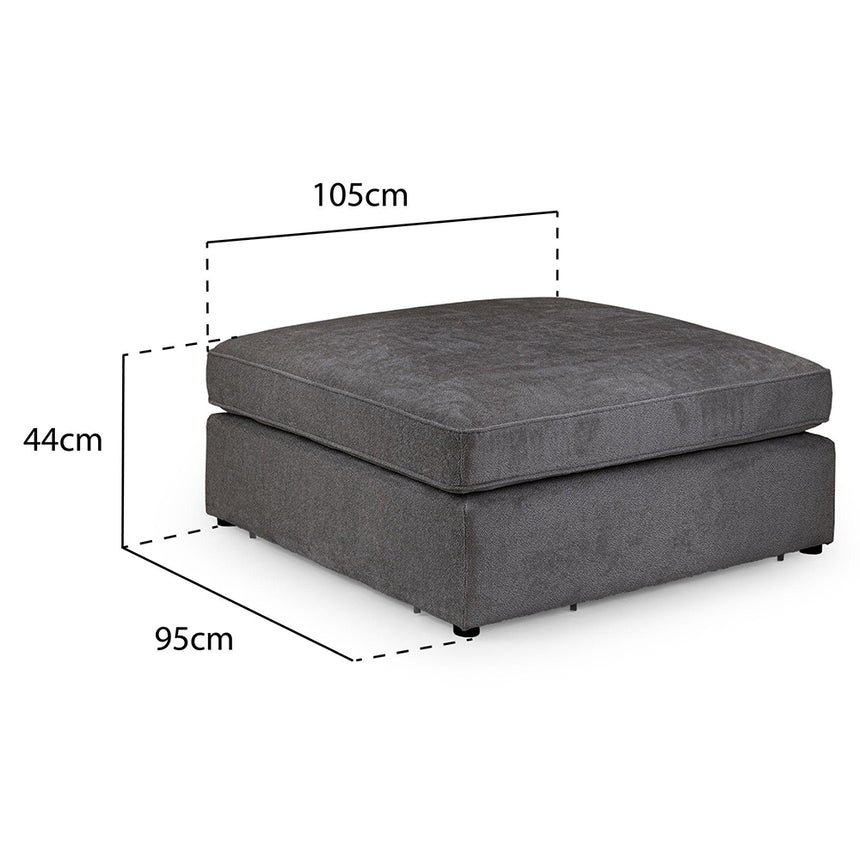 Carmel Grey Fabric Modular Footstool