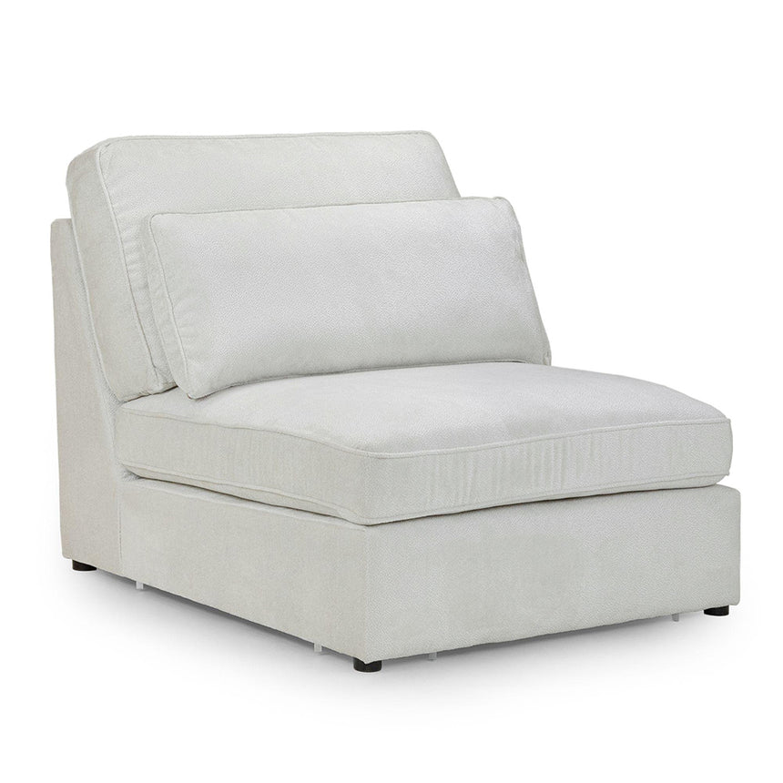 Carmel Ivory Fabric Modular Armless Chair