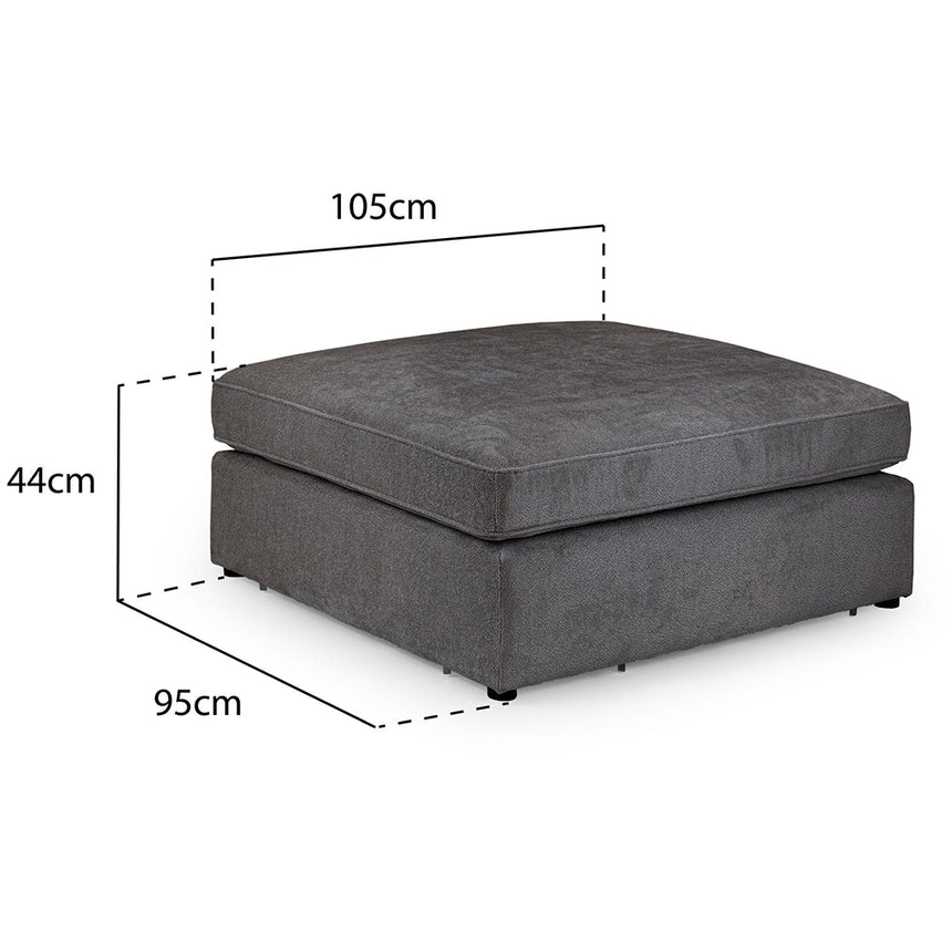 Carmel Ivory Fabric Modular Footstool